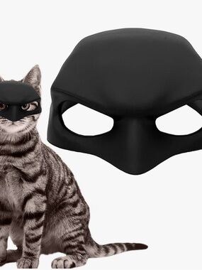 BatCat Black Cat Mask for Cats - Pet Costume Mask